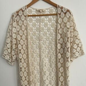 Boho crochet duster
